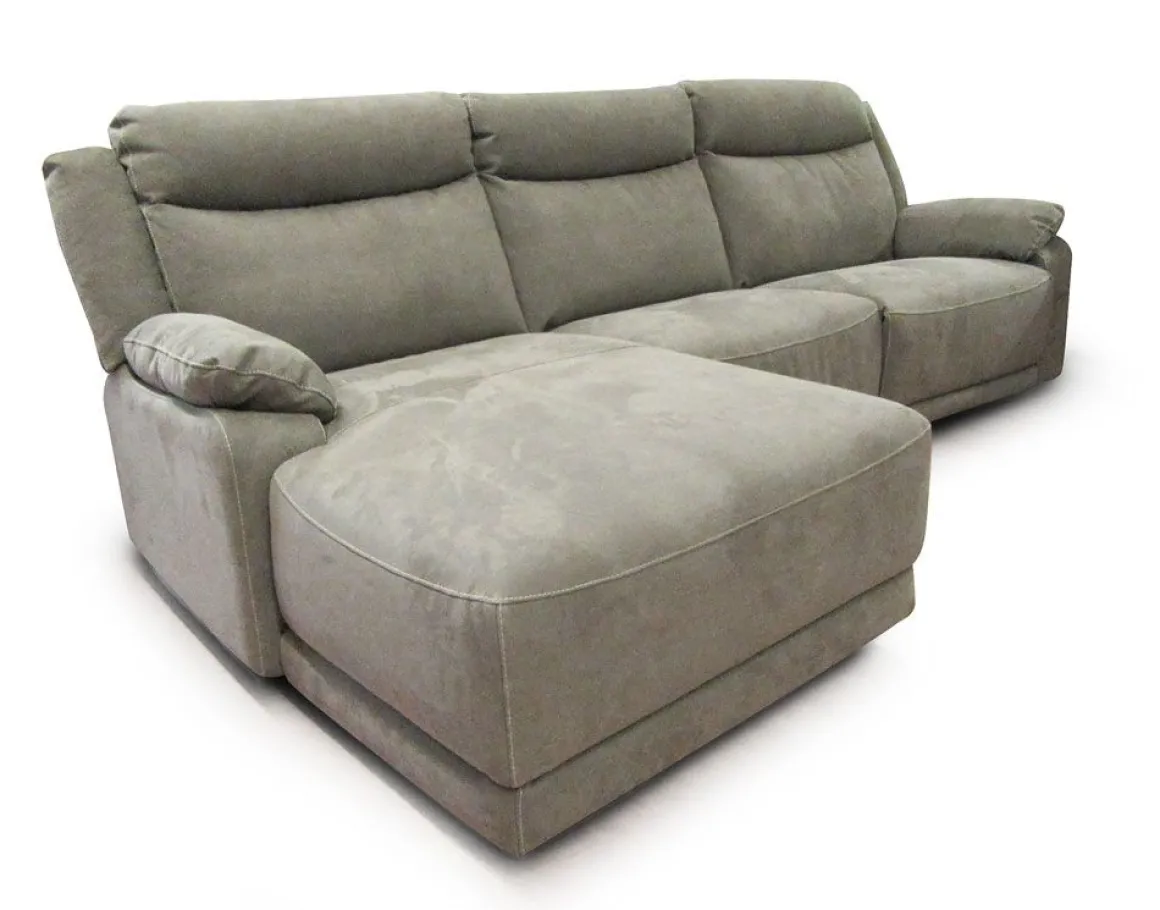 Divano Con Seduta Relax: Divano con Chaise Longue in tessuto Nabuk