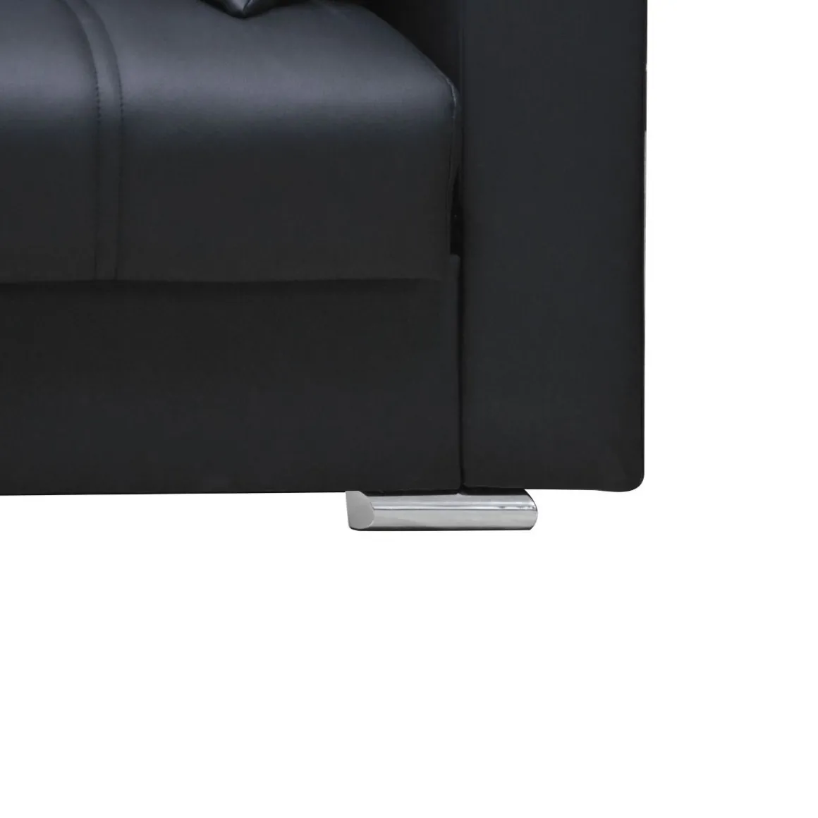 DIVANO LETTO ALBA CON APERTURA CLIC CLAC IN ECOPELLE NERA: vendita online DIVANO LETTO ALBA CON APERTURA CLIC CLAC IN ECOPELLE NERA in offerta
