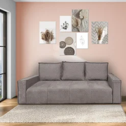 DIVANO LETTO MAXI MONTANA CM 230 CON APERTURA CLIC CLAC IN TESSUTO GRIGIO: vendita online DIVANO LETTO MAXI MONTANA CM 230 CON APERTURA CLIC CLAC IN TESSUTO GRIGIO in offerta