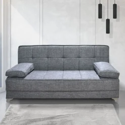 DIVANO LETTO NEON CON APERTURA CLIC CLAC IN TESSUTO GRIGIO: vendita online DIVANO LETTO NEON CON APERTURA CLIC CLAC IN TESSUTO GRIGIO in offerta