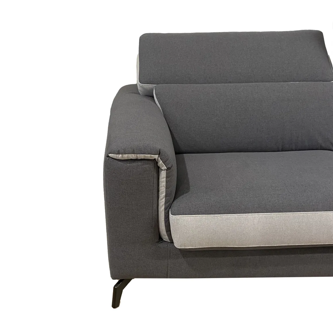 DIVANO 2 POSTI GWEN IN TESSUTO GRIGIO E SILVER: vendita online DIVANO 2 POSTI GWEN IN TESSUTO GRIGIO E SILVER in offerta