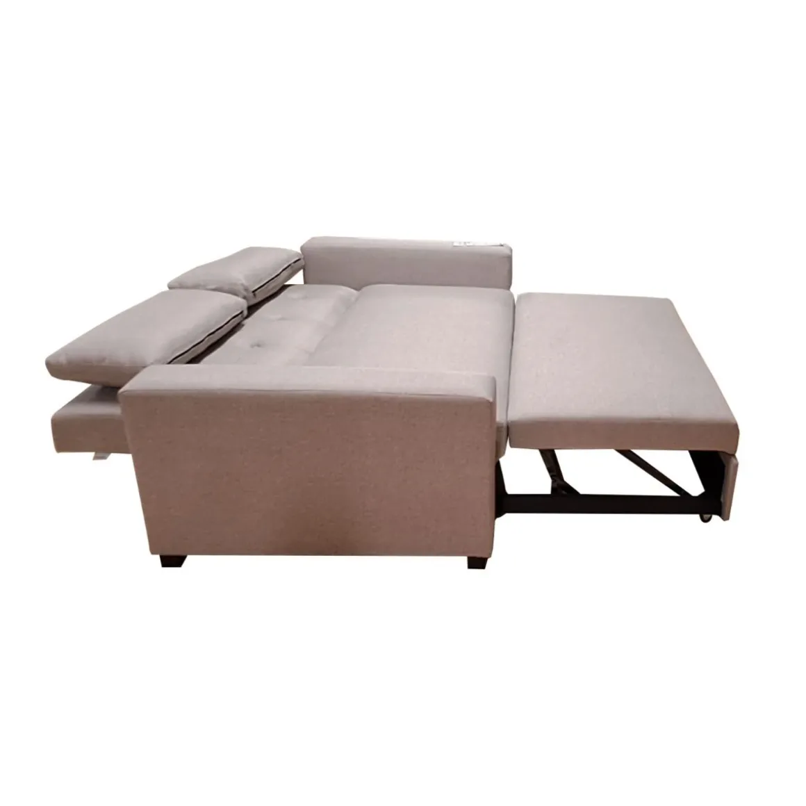 DIVANO TOMMY CON CARRELLO ESTRAIBILE IN TESSUTO TORTORA: vendita online DIVANO TOMMY CON CARRELLO ESTRAIBILE IN TESSUTO TORTORA in offerta
