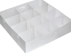 DIVISORI A 12 SCOMPARTI IN PLASTICA 30X30 H. 8CM: vendita online DIVISORI A 12 SCOMPARTI IN PLASTICA 30X30 H. 8CM in offerta