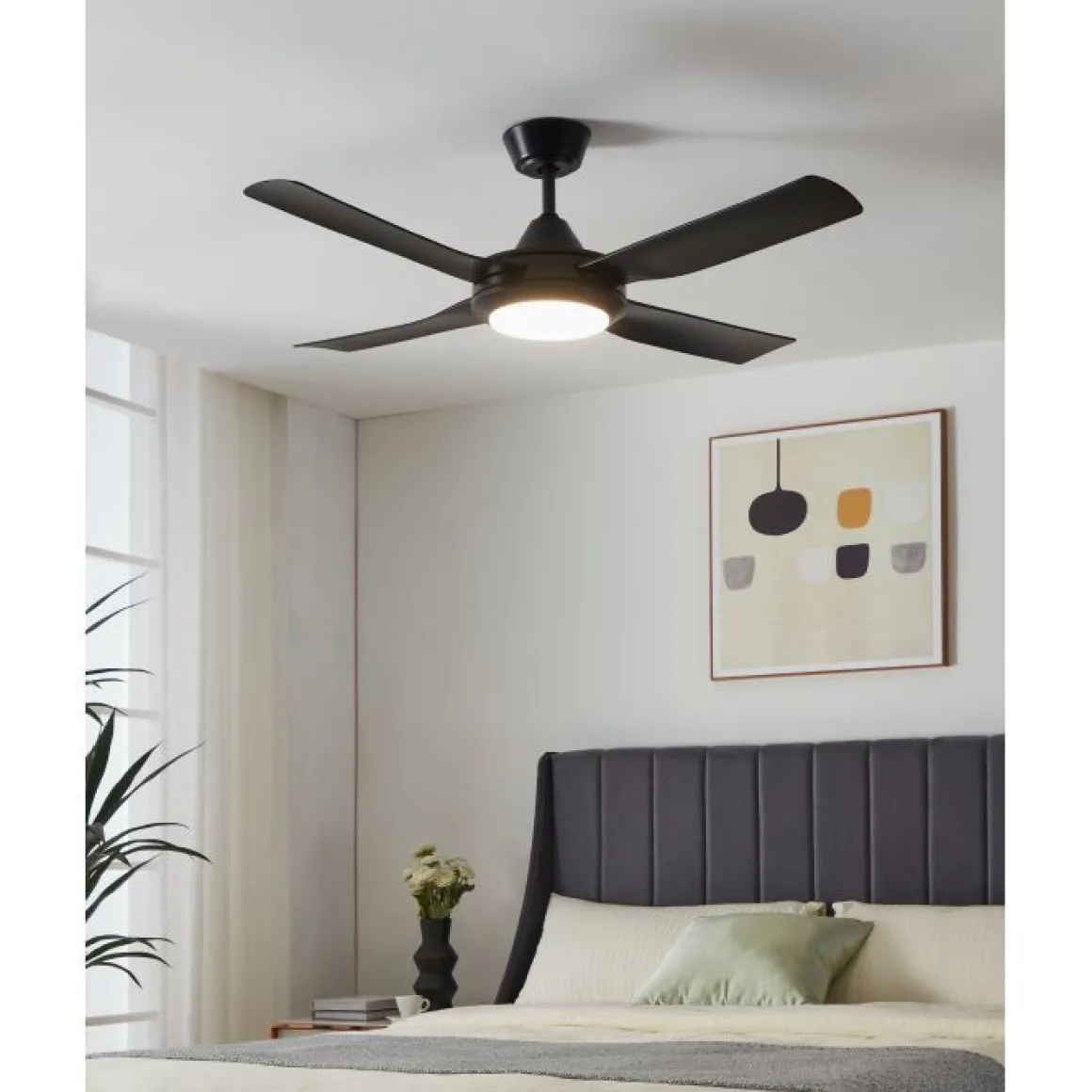 EGLO - VENTILATORE DA SOFFITTO CON LUCE SCHWARZ