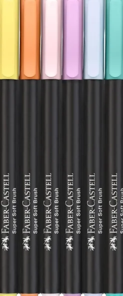 FABER CASTELL - ASTUCCIO 6 PENNARELLI BRUSH BLACK EDITION PASTEL ASS.: vendita online FABER CASTELL - ASTUCCIO 6 PENNARELLI BRUSH BLACK EDITION PASTEL ASS. in offerta