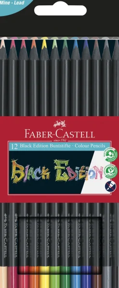 FABER CASTELL - BLACK EDISTION ASTUCCIO 12 MATITE COLORATE : vendita online FABER CASTELL - BLACK EDISTION ASTUCCIO 12 MATITE COLORATE in offerta