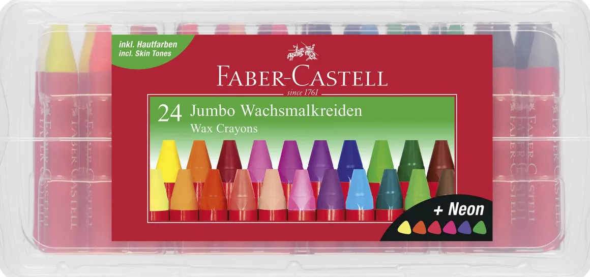 FABER CASTELL - CERA JUMBO ASTUCCIO 24 PASTELLI A CERA: vendita online FABER CASTELL - CERA JUMBO ASTUCCIO 24 PASTELLI A CERA in offerta