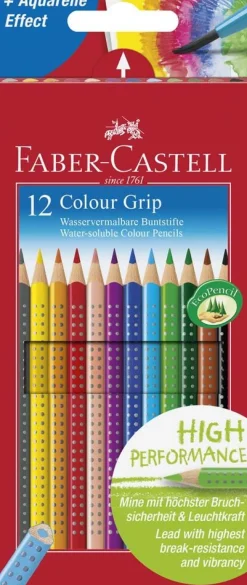 FABER CASTELL - COLOUR GRIP ASTUCCIO 12 MATITE COLORATE: vendita online FABER CASTELL - COLOUR GRIP ASTUCCIO 12 MATITE COLORATE in offerta
