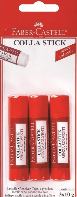 FABER CASTELL - CONFEZIONE 3 TUBETTI COLLA STICK 10GR: vendita online FABER CASTELL - CONFEZIONE 3 TUBETTI COLLA STICK 10GR in offerta