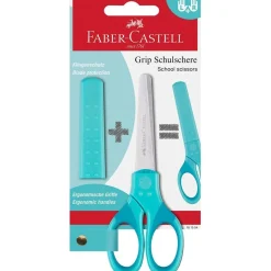 FABER CASTELL - FORBICE GRIP IN ACCIAIO INOX TURCHESE: vendita online FABER CASTELL - FORBICE GRIP IN ACCIAIO INOX TURCHESE in offerta