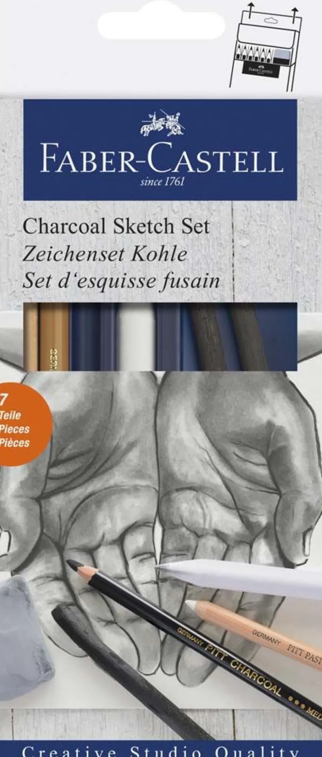 FABER CASTELL - GOLDFABER 7PZ CHARCOAL SKETCH SET : vendita online FABER CASTELL - GOLDFABER 7PZ CHARCOAL SKETCH SET in offerta