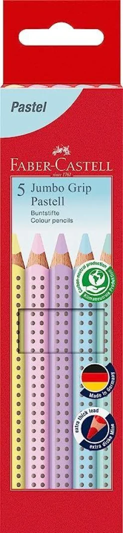 FABER CASTELL - JUMBO GRIP PASTEL ASTUCCIO 12 MATITE COLORATE: vendita online FABER CASTELL - JUMBO GRIP PASTEL ASTUCCIO 12 MATITE COLORATE in offerta