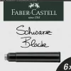 FABER CASTELL - SET 6 CARTUCCE NERE PER STILOGRAFICA : vendita online FABER CASTELL - SET 6 CARTUCCE NERE PER STILOGRAFICA in offerta