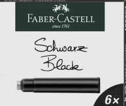 FABER CASTELL - SET 6 CARTUCCE NERE PER STILOGRAFICA : vendita online FABER CASTELL - SET 6 CARTUCCE NERE PER STILOGRAFICA in offerta