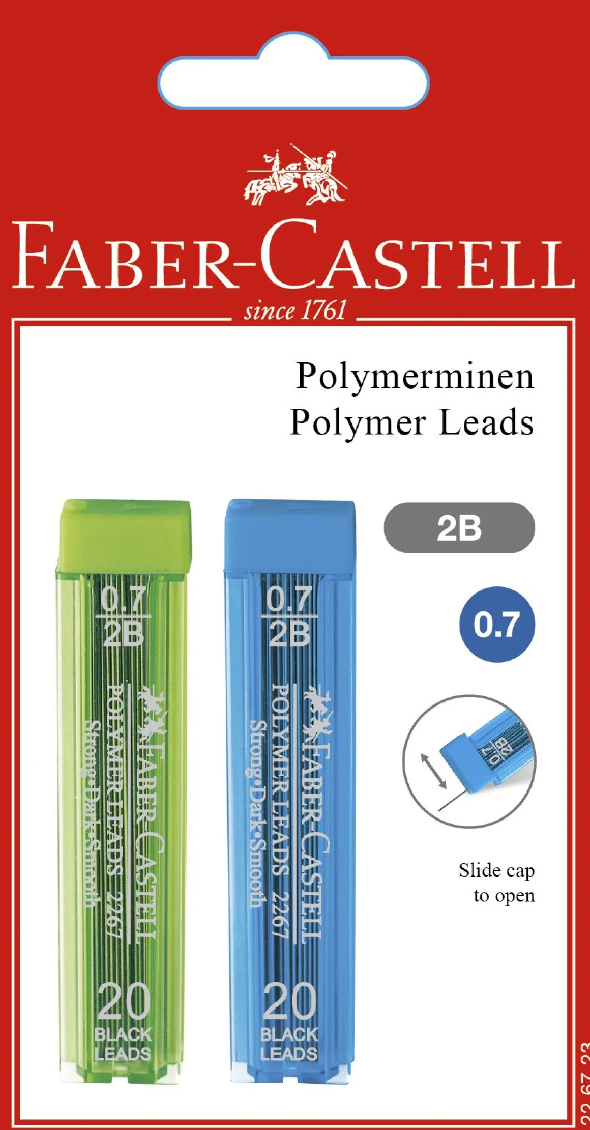 FABER CASTELL - SET 2 MINE POLYMER 0.7MM 2B: vendita online FABER CASTELL - SET 2 MINE POLYMER 0.7MM 2B in offerta