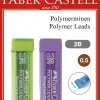 FABER CASTELL - SET 2 MINE POLYMER 0.5MM 2B: vendita online FABER CASTELL - SET 2 MINE POLYMER 0.5MM 2B in offerta