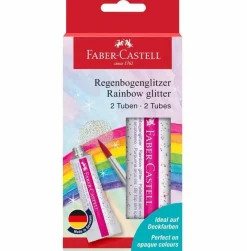 FABER CASTELL - SET 2 TUBI TEMPERA GLITTER ARCOBALENO 12ML: vendita online FABER CASTELL - SET 2 TUBI TEMPERA GLITTER ARCOBALENO 12ML in offerta