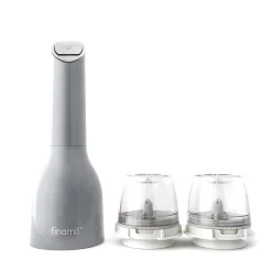 FINAMILL - MACINA SPEZIE A BATTERIA CON DUE POD PRO PLUS GRIGIO PIETRA