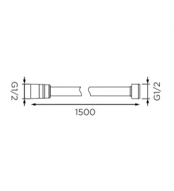FLESSIBILE DOCCIA CM 150 IN ACCIAIO CROMO