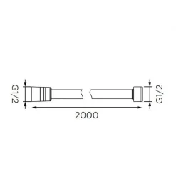 FLESSIBILE DOCCIA CM 200 IN ACCIAIO CROMO