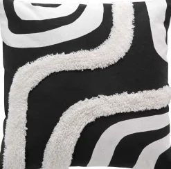 FODERA PER CUSCINO MIRADE NERO CM 40X40 PELO LUNGO BIANCO/NERO: vendita online FODERA PER CUSCINO MIRADE NERO CM 40X40 PELO LUNGO BIANCO/NERO in offerta