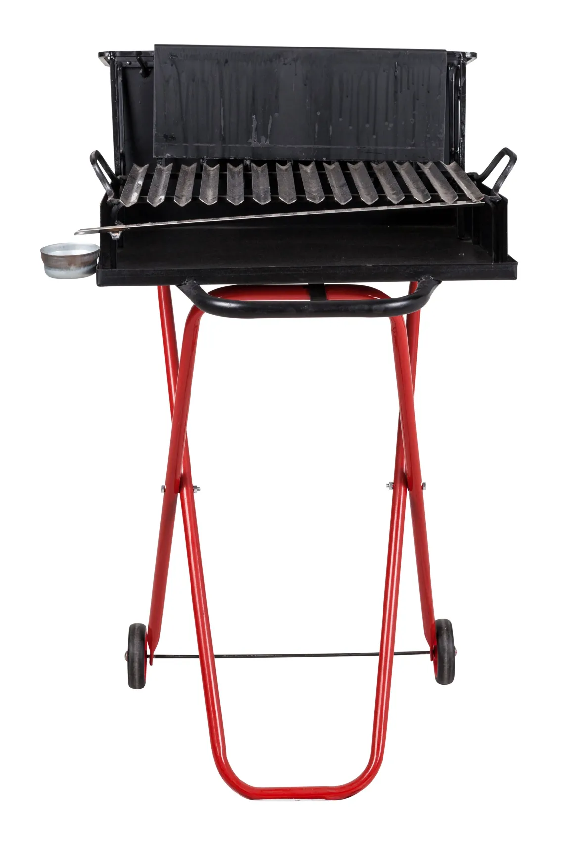 fornello barbecue a legna con porta utensili 142