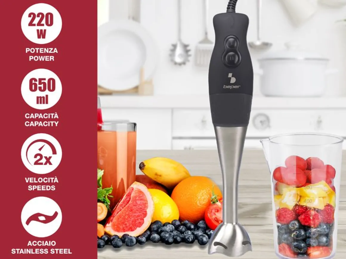 FRULLATORE A IMMERSIONE 220W 6.5X6.7X35CM