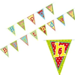 GHIRLANDA BANDIERINE IN CARTA 4M HAPPY BIRTHDAY LACCATO: vendita online GHIRLANDA BANDIERINE IN CARTA 4M HAPPY BIRTHDAY LACCATO in offerta