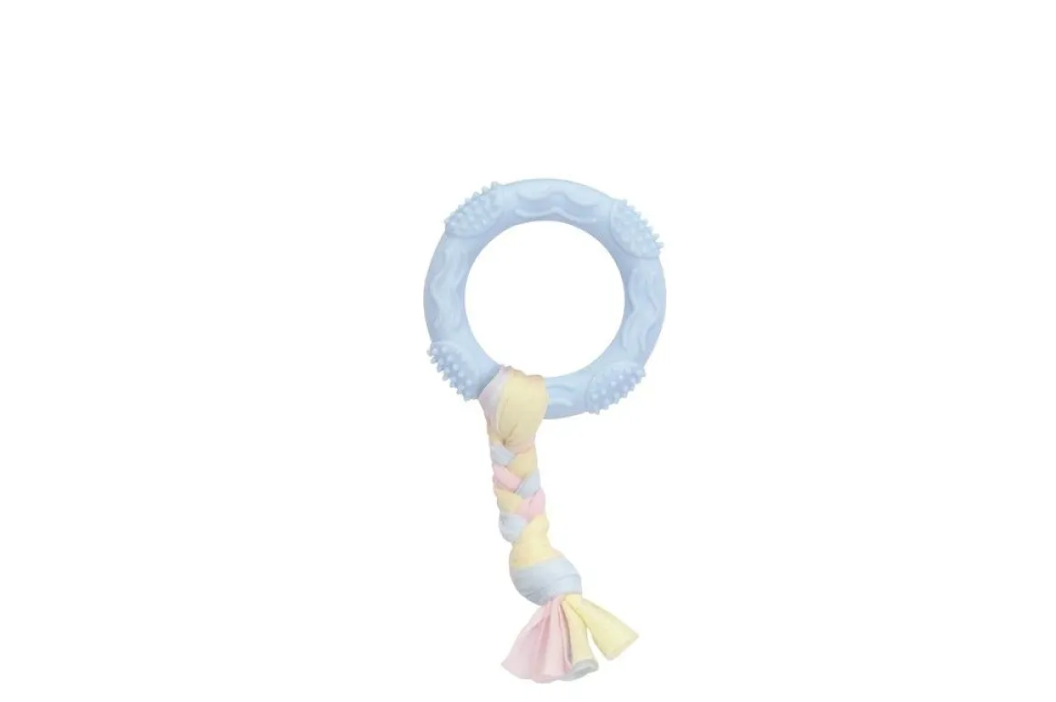 GIOCO ANELLO 70MM IN TPE CON TRECCIA IN COTONE COLORI ASSORTITI: vendita online GIOCO ANELLO 70MM IN TPE CON TRECCIA IN COTONE COLORI ASSORTITI in offerta