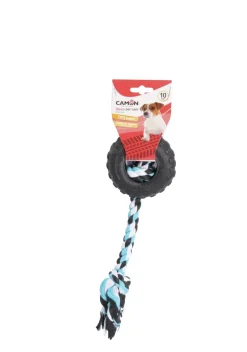 GIOCO CANE PNEUMATICO IN FOAM TPR CON CORDA IN COTONE 10CM: vendita online GIOCO CANE PNEUMATICO IN FOAM TPR CON CORDA IN COTONE 10CM in offerta