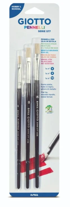 GIOTTO - SET 3 PENNELLI SERIE 577 (N. 6,8,10): vendita online GIOTTO - SET 3 PENNELLI SERIE 577 (N. 6,8,10) in offerta