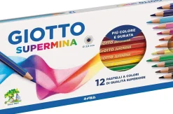 GIOTTO - SUPERMINA ASTUCCIO 12 PASTELLI COLORATI : vendita online GIOTTO - SUPERMINA ASTUCCIO 12 PASTELLI COLORATI in offerta