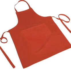 GREMBIULE PETTORINA CHOU TINTA UNITA MATTONE 100% COTONE: vendita online GREMBIULE PETTORINA CHOU TINTA UNITA MATTONE 100% COTONE in offerta