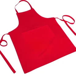 GREMBIULE PETTORINA CHOU TINTA UNITA ROSSO 100% COTONE: vendita online GREMBIULE PETTORINA CHOU TINTA UNITA ROSSO 100% COTONE in offerta