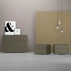 GRUPPO LETTO IN VETRO SATINATO