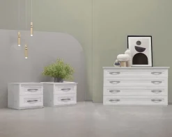 GRUPPO LETTO MEMORY ROVERE CHIARO