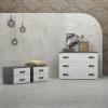 GRUPPO LETTO ONYX OSSIDO E SPATOLATO
