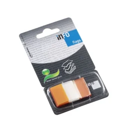 INFO NOTES - CONF. 50 ADESIVI SEGNAPAGINA 25X43mm ARANCIO: vendita online INFO NOTES - CONF. 50 ADESIVI SEGNAPAGINA 25X43mm ARANCIO in offerta