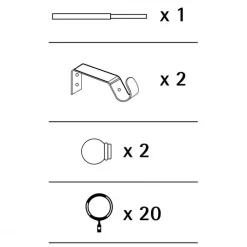 KIT METALLO 19MM - MODELLO DIAMANTE CROMO SATINATO 110-200CM: vendita online KIT METALLO 19MM - MODELLO DIAMANTE CROMO SATINATO 110-200CM in offerta