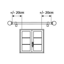KIT METALLO 19MM - MODELLO DIAMANTE CROMO SATINATO 160-300CM: vendita online KIT METALLO 19MM - MODELLO DIAMANTE CROMO SATINATO 160-300CM in offerta