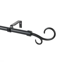 KIT METALLO 19MM - MODELLO DOPPIO UNCINO NERO 160-300CM: vendita online KIT METALLO 19MM - MODELLO DOPPIO UNCINO NERO 160-300CM in offerta