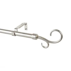 KIT METALLO 19MM - MODELLO DOPPIO UNCINO CROMO SATINATO 160-300CM: vendita online KIT METALLO 19MM - MODELLO DOPPIO UNCINO CROMO SATINATO 160-300CM in offerta