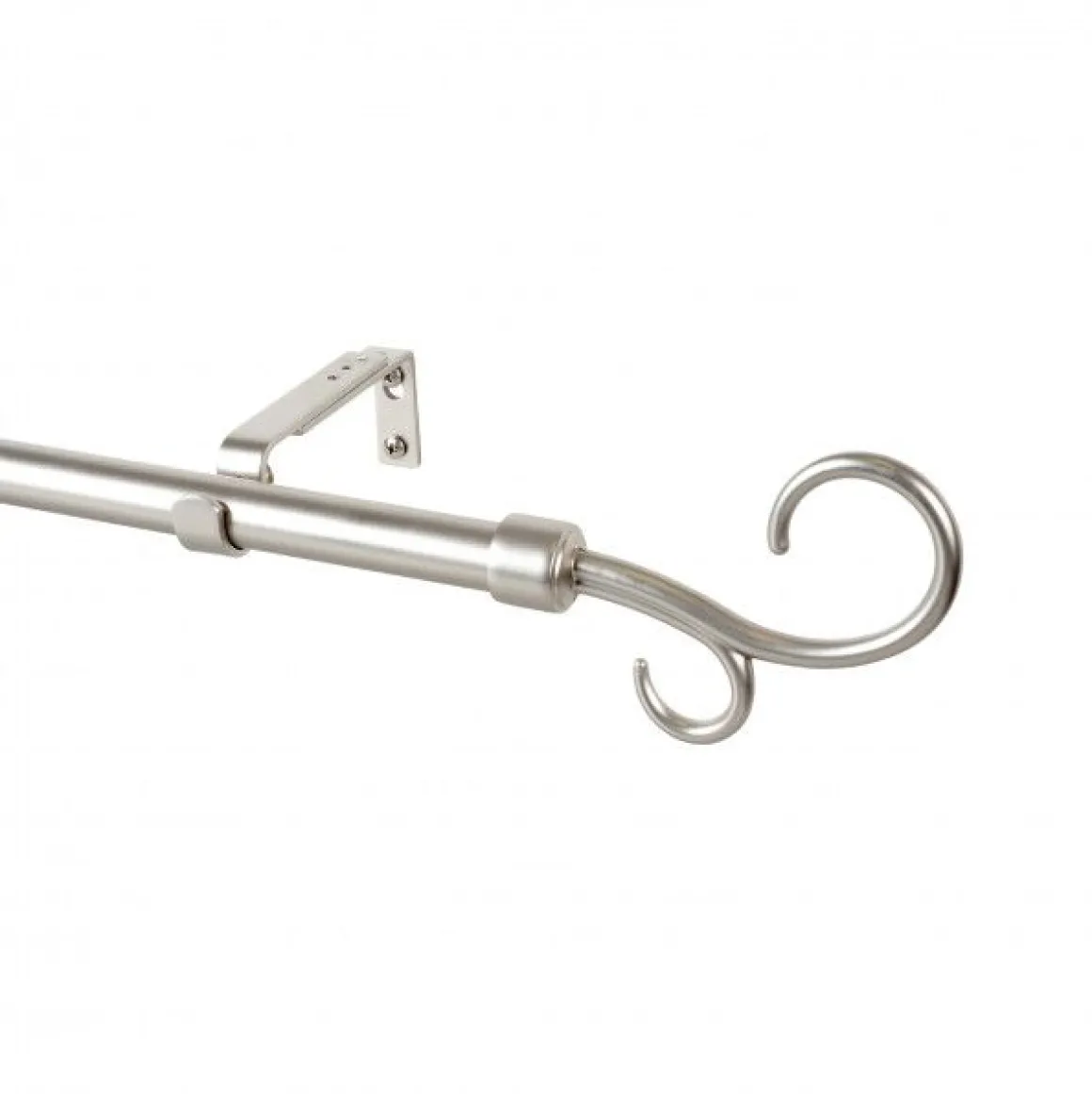 KIT METALLO 19MM - MODELLO DOPPIO UNCINO CROMO SATINATO 160-300CM: vendita online KIT METALLO 19MM - MODELLO DOPPIO UNCINO CROMO SATINATO 160-300CM in offerta