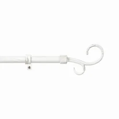 KIT 5PZ PALO IN METALLO 19MM - MODELLO DOPPIO UNCINO BIANCO-BEIGE 160-300CM: vendita online KIT 5PZ PALO IN METALLO 19MM - MODELLO DOPPIO UNCINO BIANCO-BEIGE 160-300CM in offerta