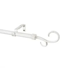 KIT 5PZ PALO IN METALLO 19MM - MODELLO DOPPIO UNCINO BIANCO-BEIGE 160-300CM: vendita online KIT 5PZ PALO IN METALLO 19MM - MODELLO DOPPIO UNCINO BIANCO-BEIGE 160-300CM in offerta