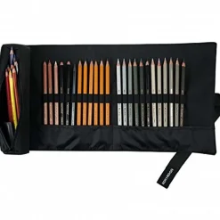 KOH I NOOR - ASTUCCIO ARROTOLABILE DA 24 SCOMPARTI 21.5X7.5CM NERO: vendita online KOH I NOOR - ASTUCCIO ARROTOLABILE DA 24 SCOMPARTI 21.5X7.5CM NERO in offerta