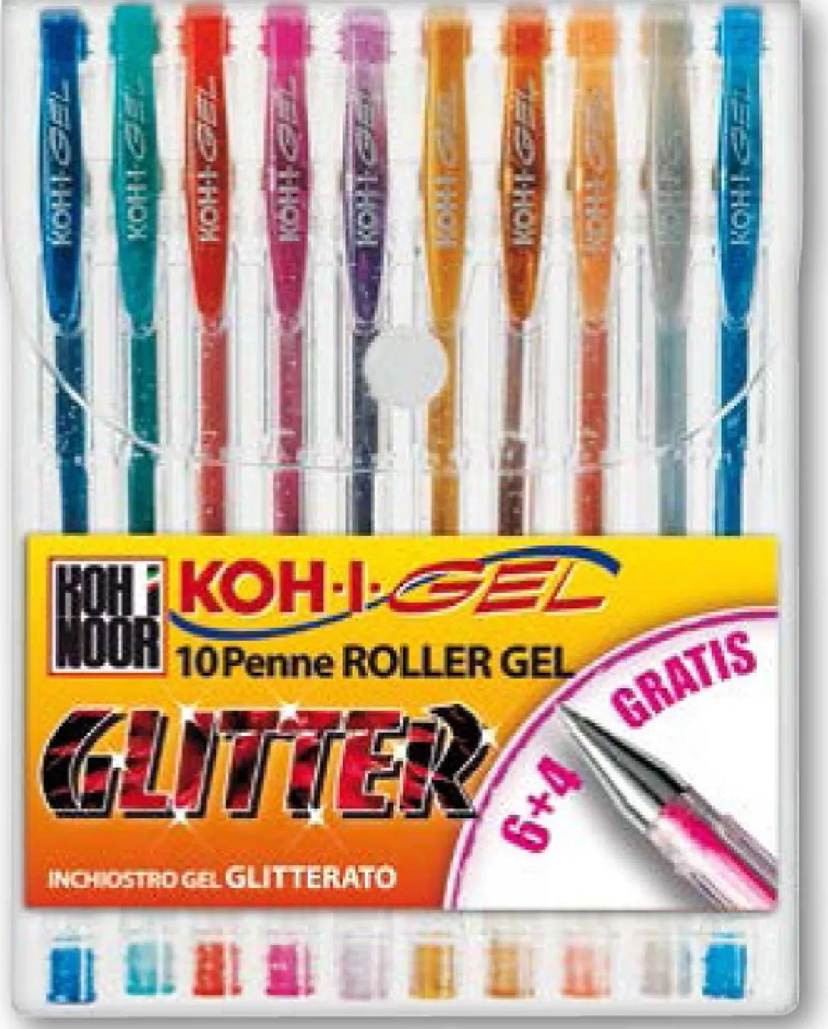 KOH I NOOR - SET 10 PENNE A GEL GLITTERATE: vendita online KOH I NOOR - SET 10 PENNE A GEL GLITTERATE in offerta