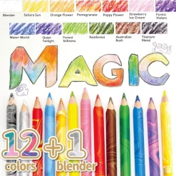 KOH-I-NOOR - MAGIC ASTUCCIO 12 MATITONI TRIANGOLARI + BLENDER: vendita online KOH-I-NOOR - MAGIC ASTUCCIO 12 MATITONI TRIANGOLARI + BLENDER in offerta
