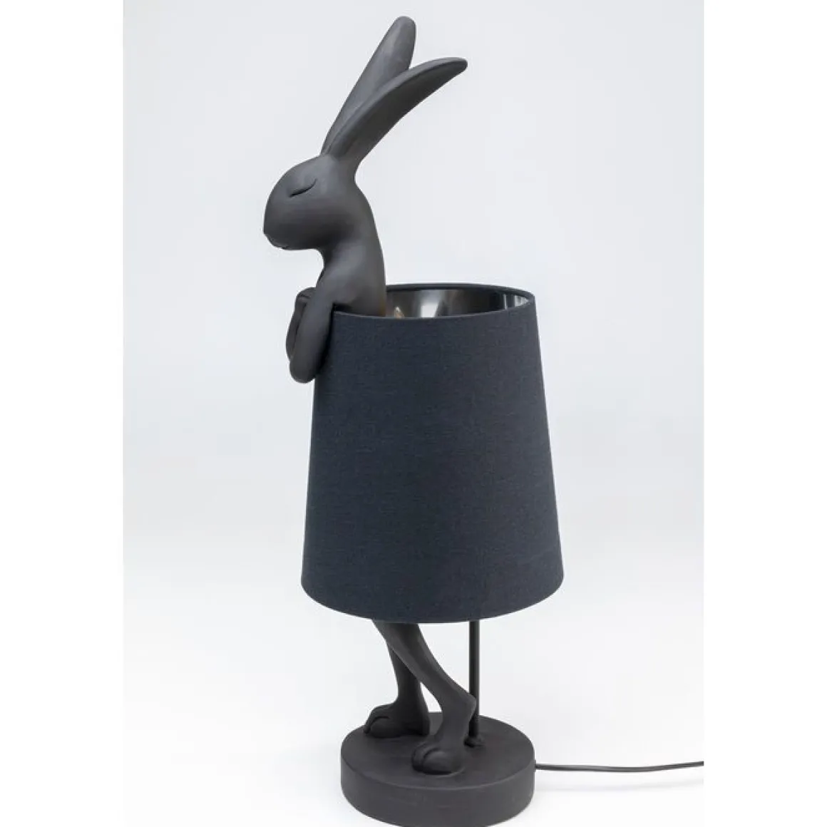 LAMPADA DA TAVOLO ANIMAL RABBIT NERO/ARGENTO H.68,2CM - E14 1X5W 50/60HZ: vendita online LAMPADA DA TAVOLO ANIMAL RABBIT NERO/ARGENTO H.68,2CM - E14 1X5W 50/60HZ in offerta