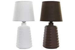 Lampada Da Tavolo In Gres Poliestere 18x18x37 - E27 50w Colori Assortiti
